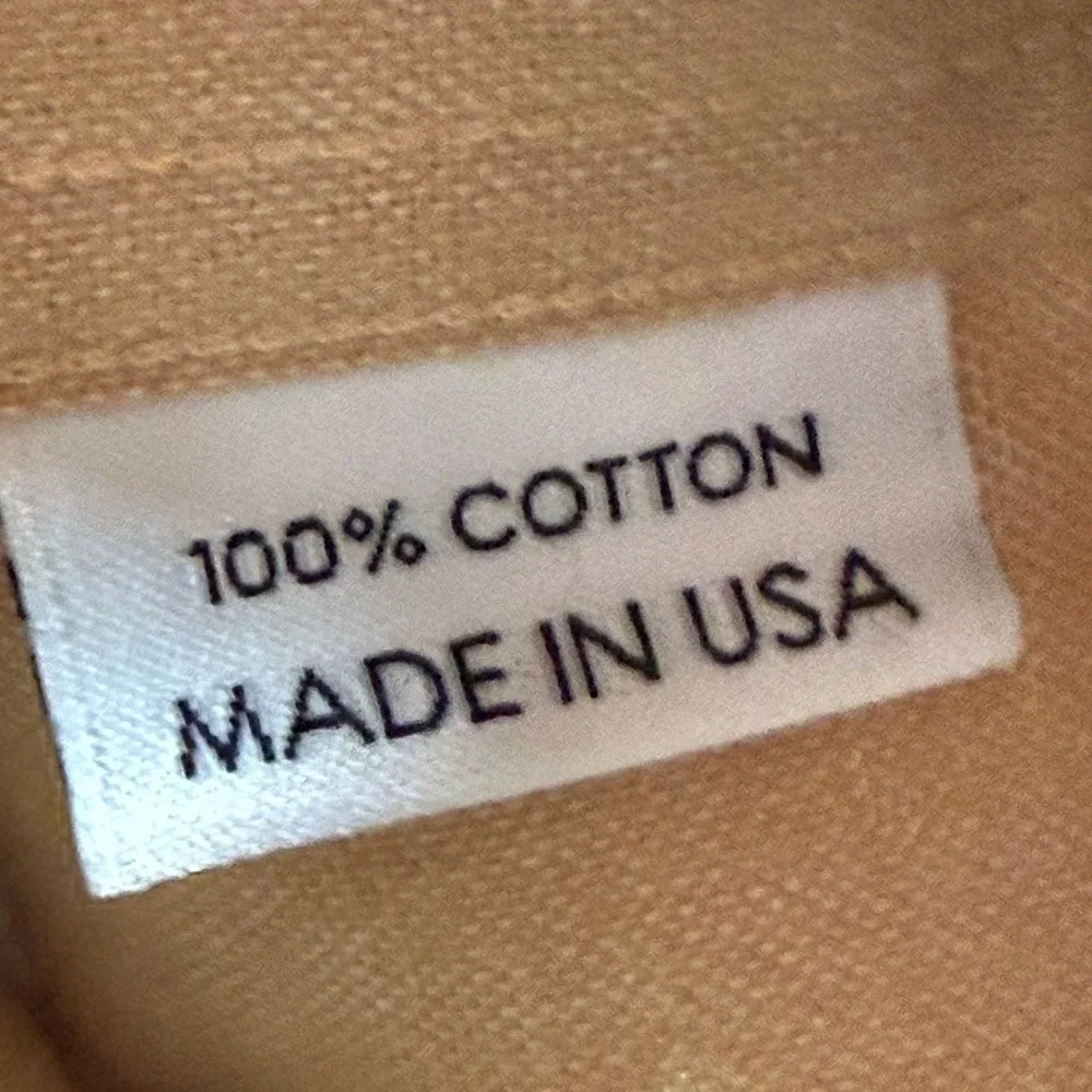 Gustin Mens Tan Cotton Button Down Shirt Made in USA Size M Classic Fit LS